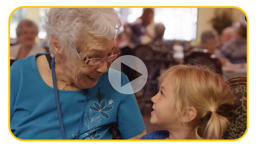 Golden Oaks Senior Resident and Pre-K Student